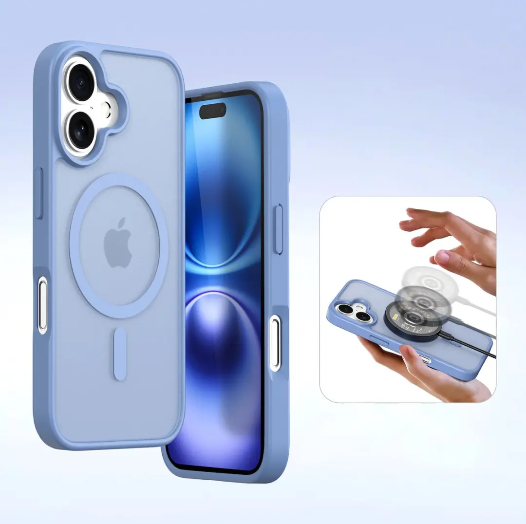 Dux Ducis Lawa Series iPhone 16 Plus Hoesje - Licht Blauw