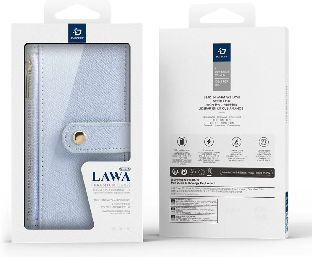 Dux Ducis Lawa Series iPhone 16 Plus Hoesje - Licht Blauw