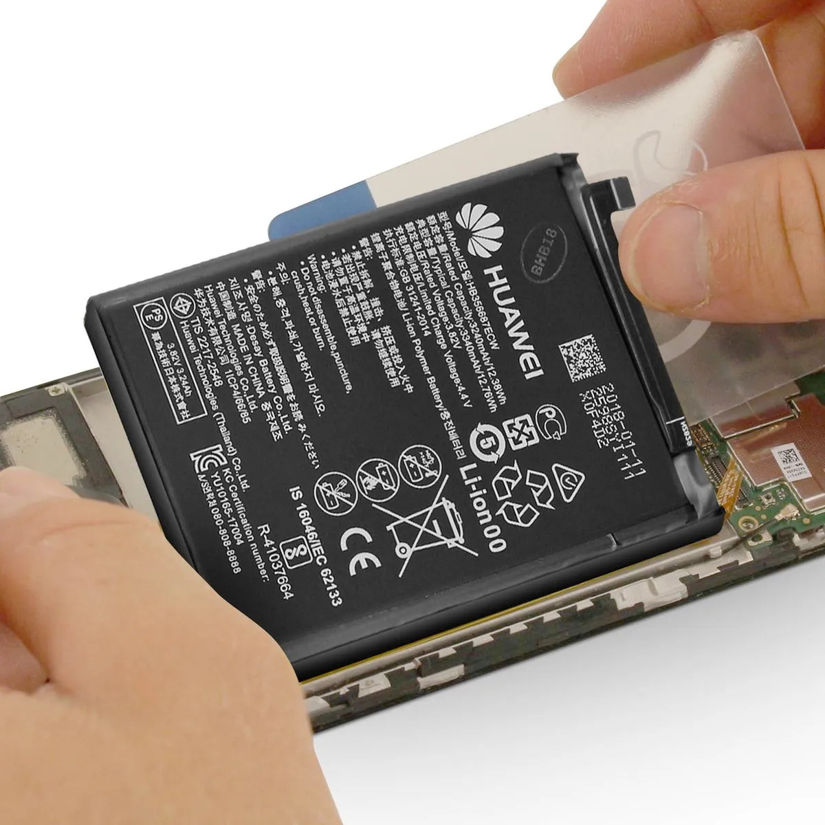 Huawei HB356687ECW Batterij - 3340mAh - Zwart