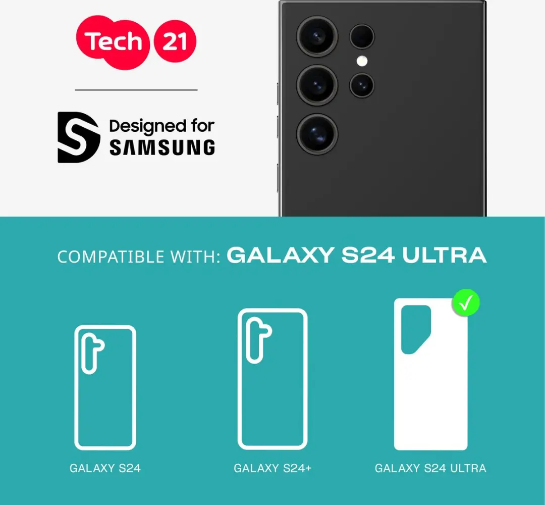 Tech21 Evo Lite T21-10685 Samsung Galaxy S24 Ultra Hoesje - Mat Transparant
