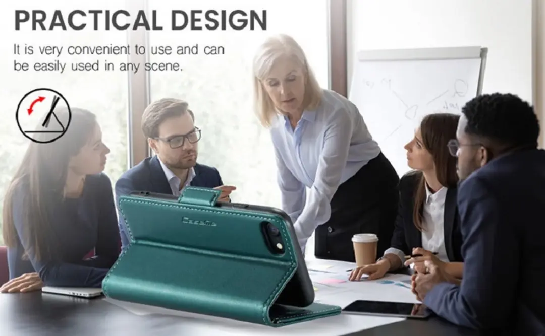 CaseMe Wallet Case iPhone 16/17 - Groen - RFID & Magneetsluiting