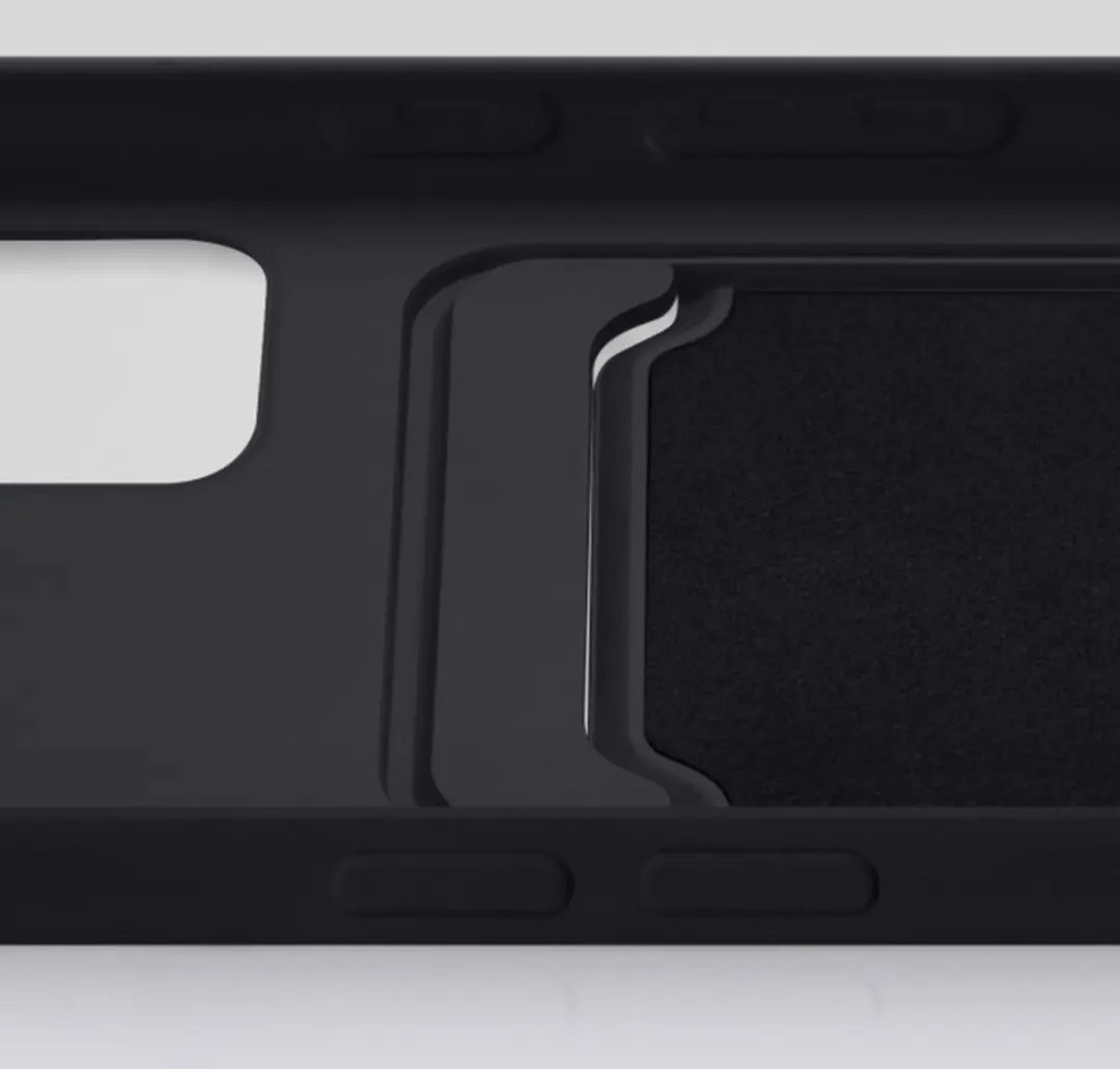 Mobilize Rubber Gelly Card Case MOB-GCCMB-IPH16PLUS - iPhone 16 - 1 Pasje - Zwart