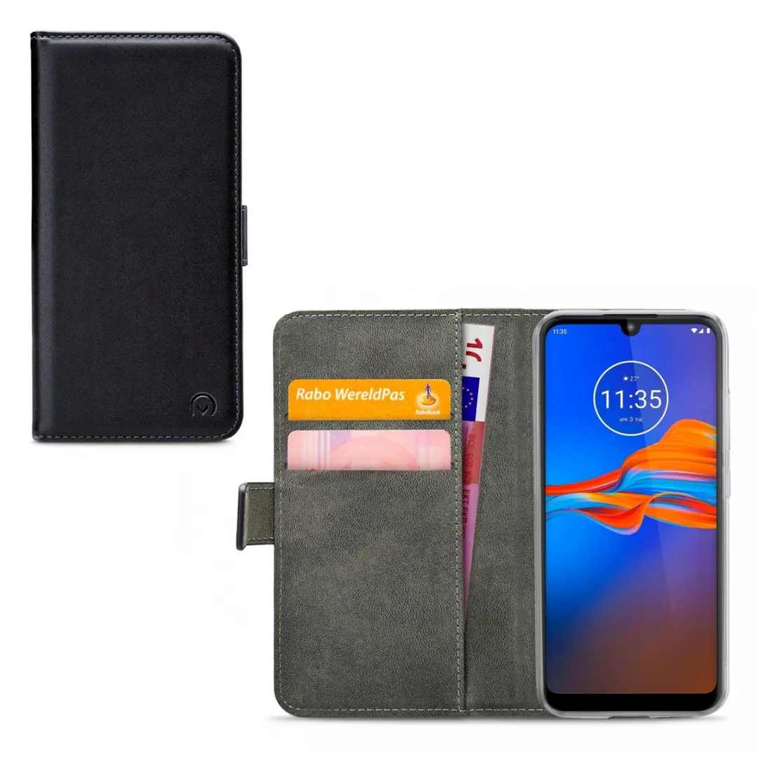 Mobilize Classic Gelly Wallet Bookcase Motorola Moto E6 Plus - Zwart