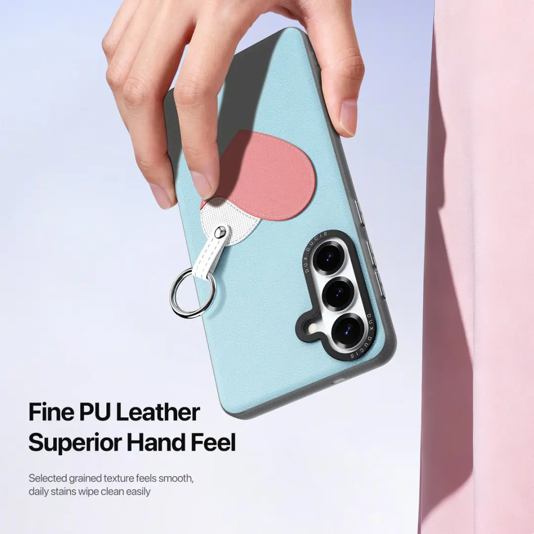 Dux Ducis Luvy PU-leer Backcover Samsung Galaxy S26 Ultra - Harten/Lichtblauw