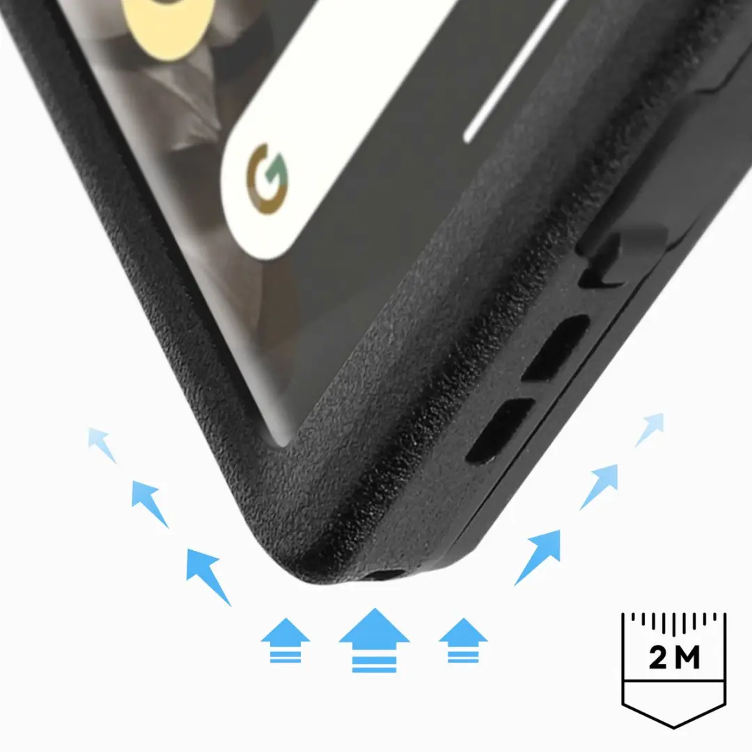 Redpepper Waterdicht Hoesje Pixel 7 Pro - 2m Valbeveiliging - Zwart