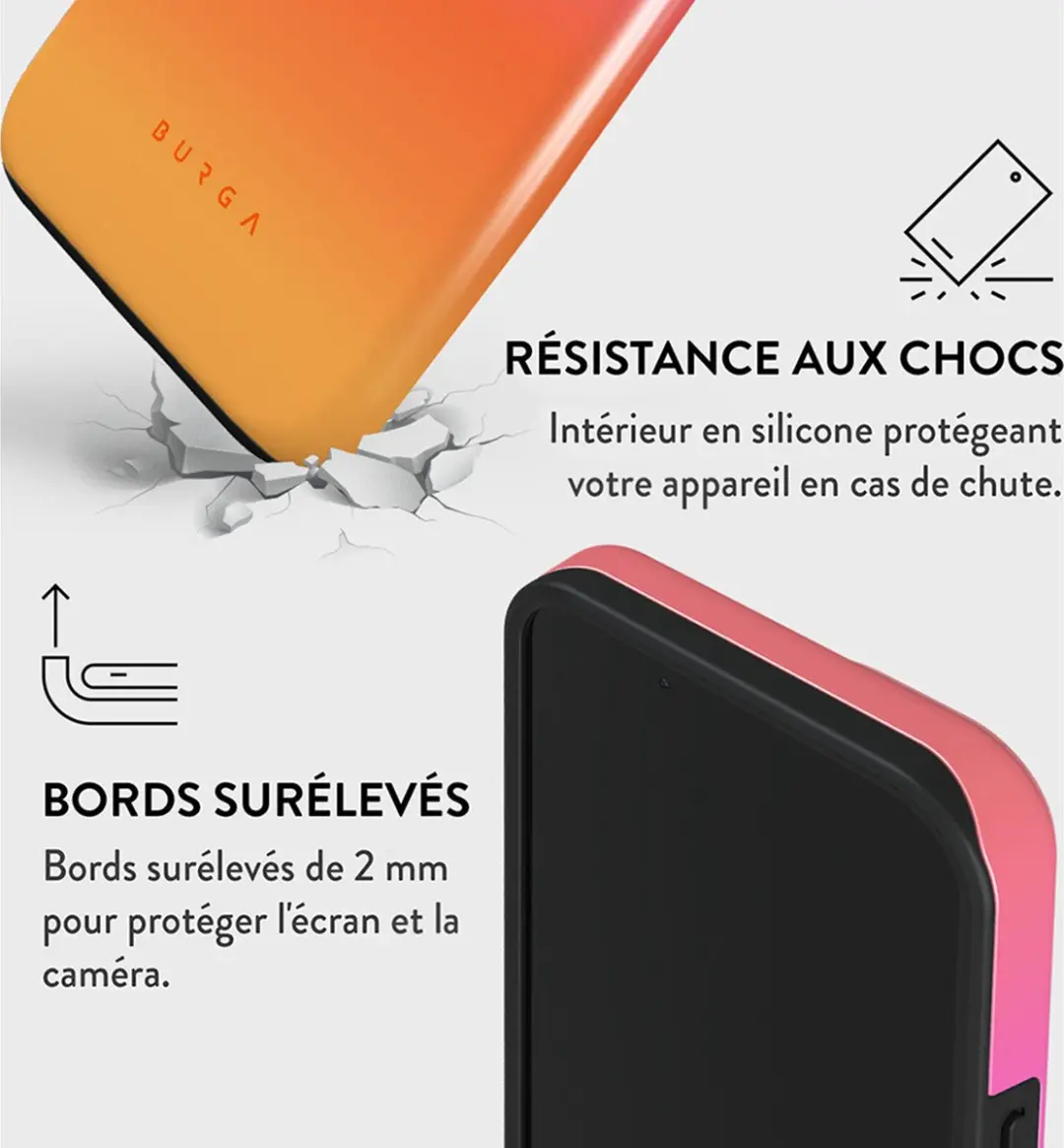 Burga Hoesje iPhone 15 Plus MagSafe Tough Sunset Club - Meerkleurig