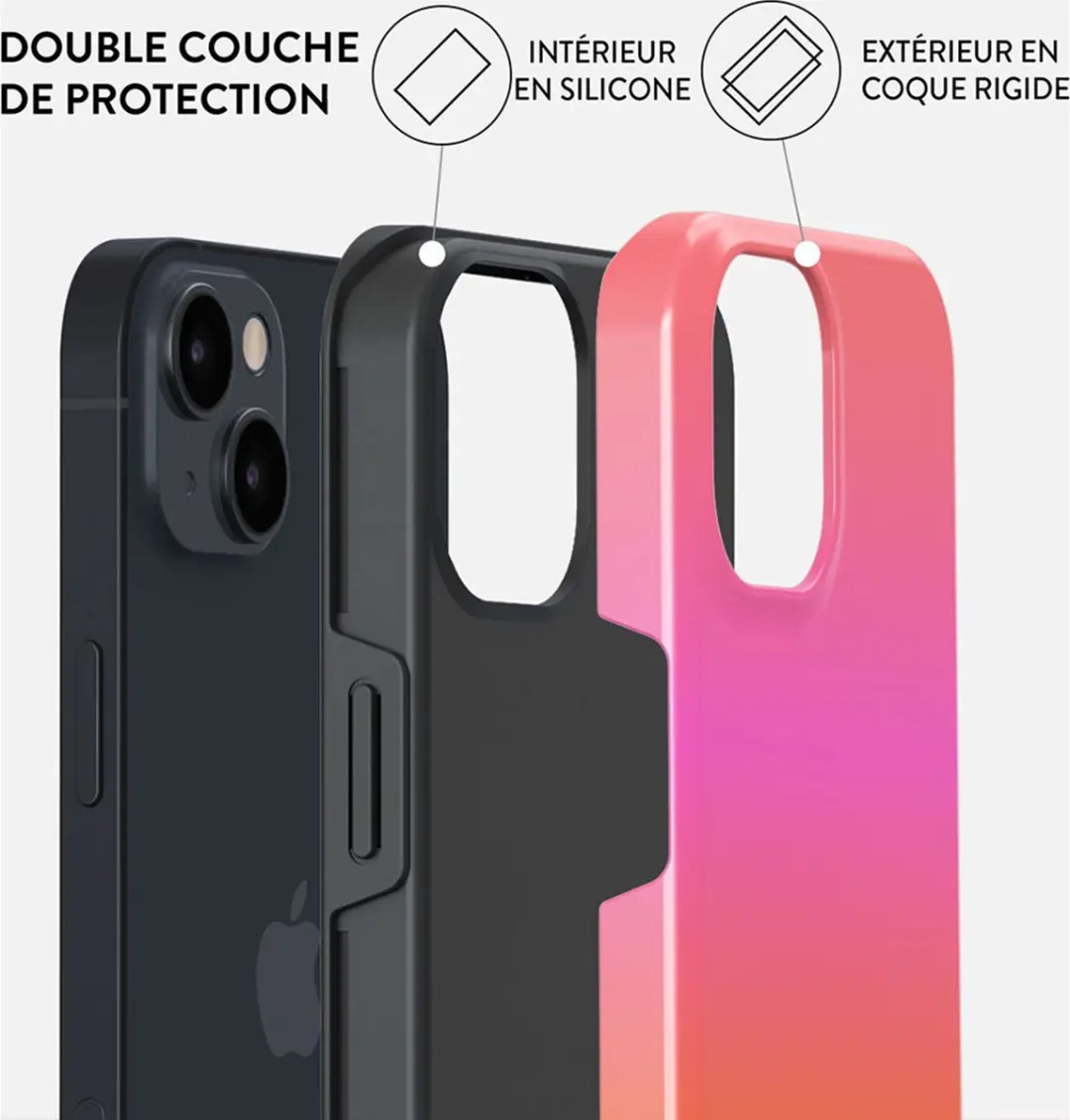 Burga Hoesje iPhone 15 Plus MagSafe Tough Sunset Club - Meerkleurig