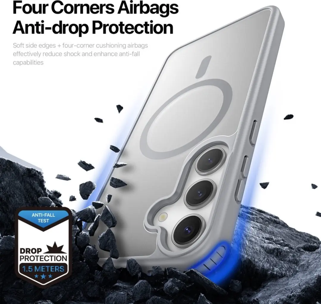 Dux Ducis Yind Hoesje Samsung Galaxy S25 - Grijs - MagSafe