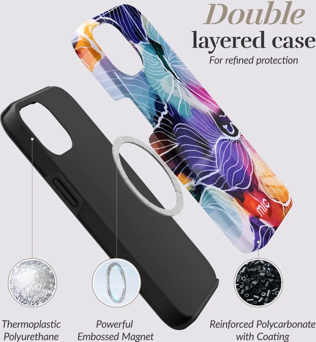 Mobilize MIO MagSafe iPhone 15 Pro Max Hoesje - Flowers