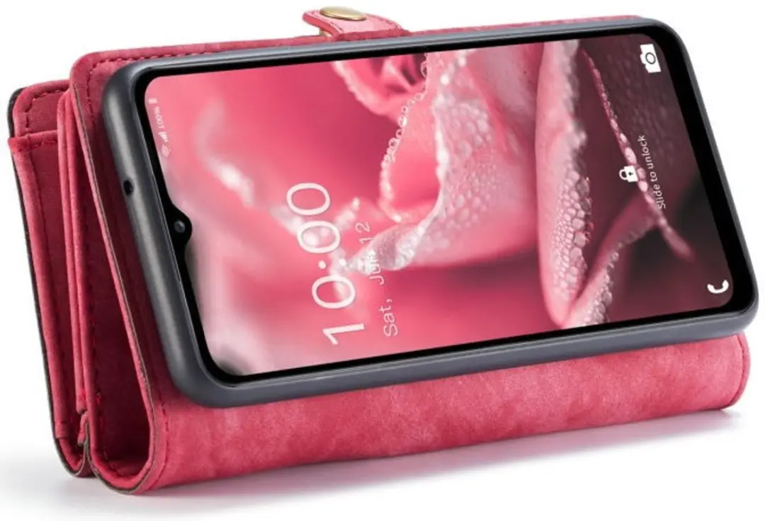 Caseme 008 Book Case Samsung Galaxy A12 - 9 Pasjes - Rood