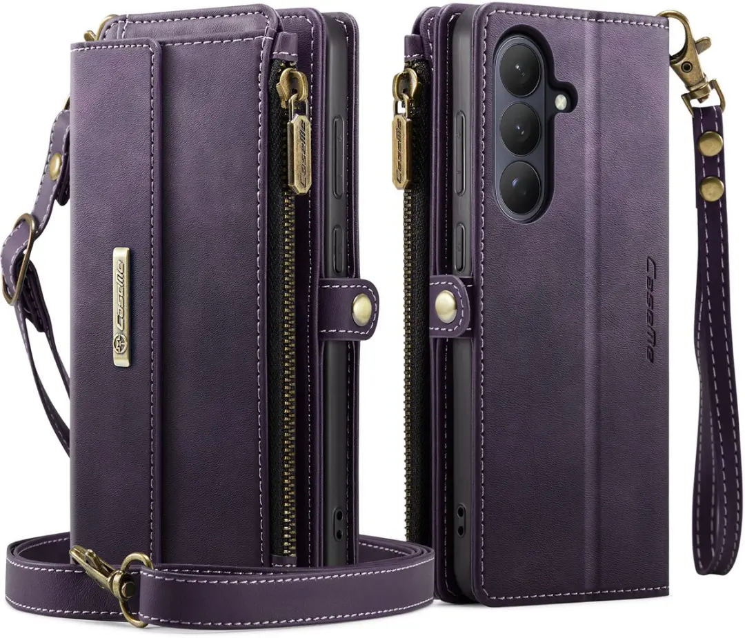Caseme Samsung Galaxy S26 Plus Hoesje Portemonnee - 9 Pasjes - Paars