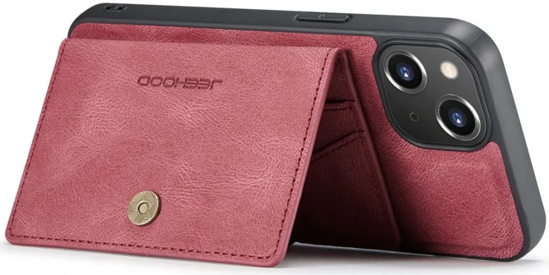 Caseme JH-01 Hoesje iPhone 14 - Pasjeshouder Rood - afbeelding 6 van 6