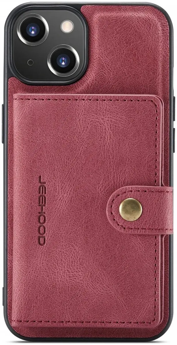 Caseme JH-01 Hoesje iPhone 14 - Pasjeshouder Rood