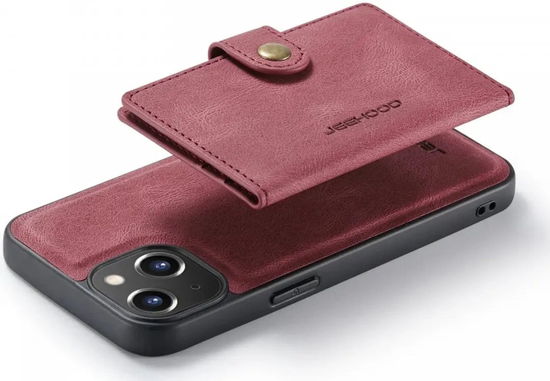 Caseme JH-01 Hoesje iPhone 14 - Pasjeshouder Rood