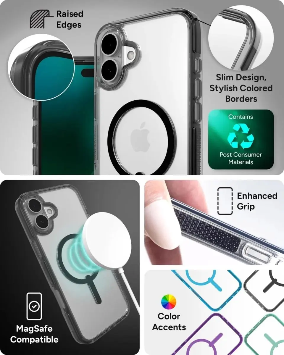 ZAGG Santa Cruz Snap Mag Hoesje iPhone 16 Plus - 702315051 - Zwart