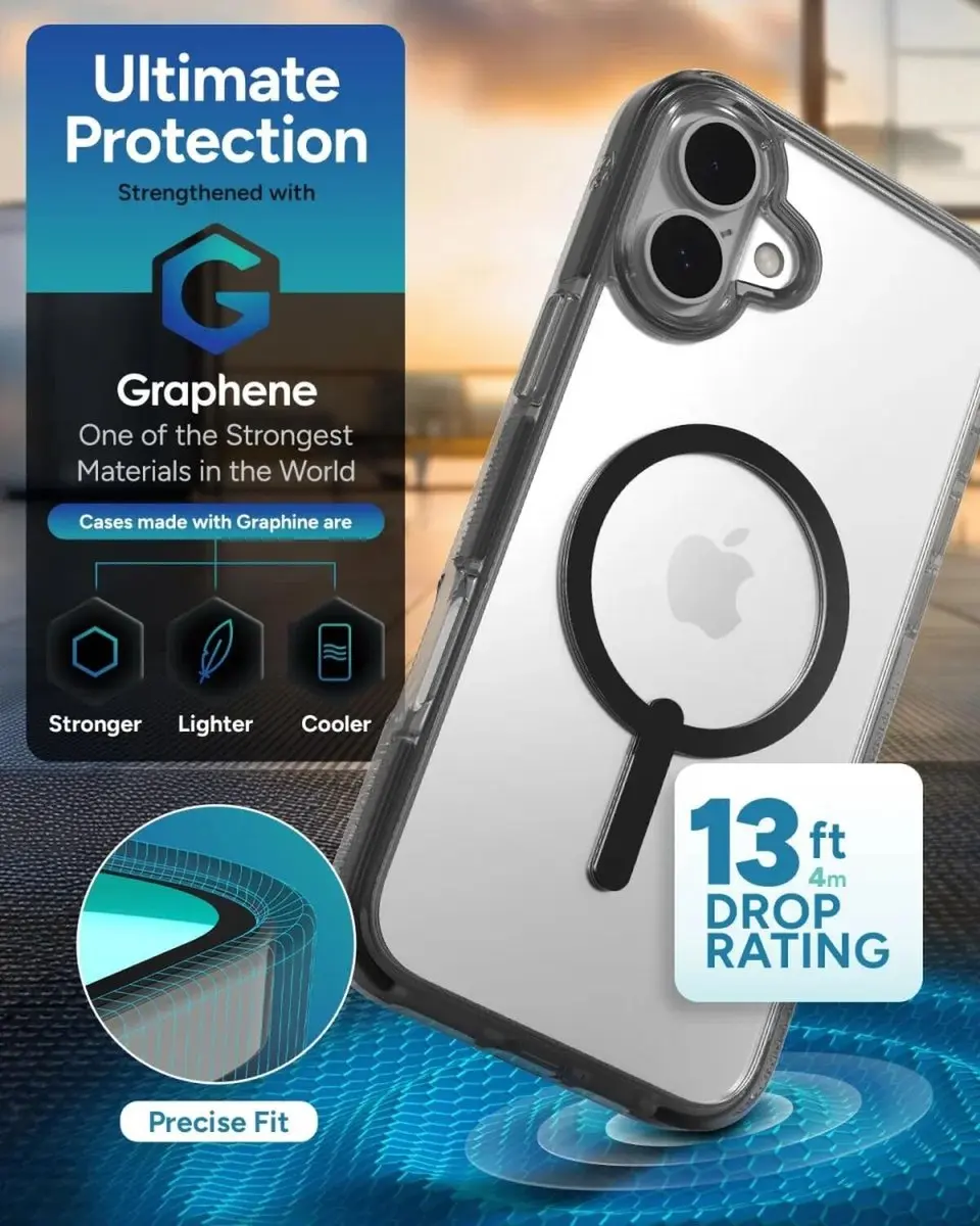 ZAGG Santa Cruz Snap Mag Hoesje iPhone 16 Plus - 702315051 - Zwart - afbeelding 6 van 6