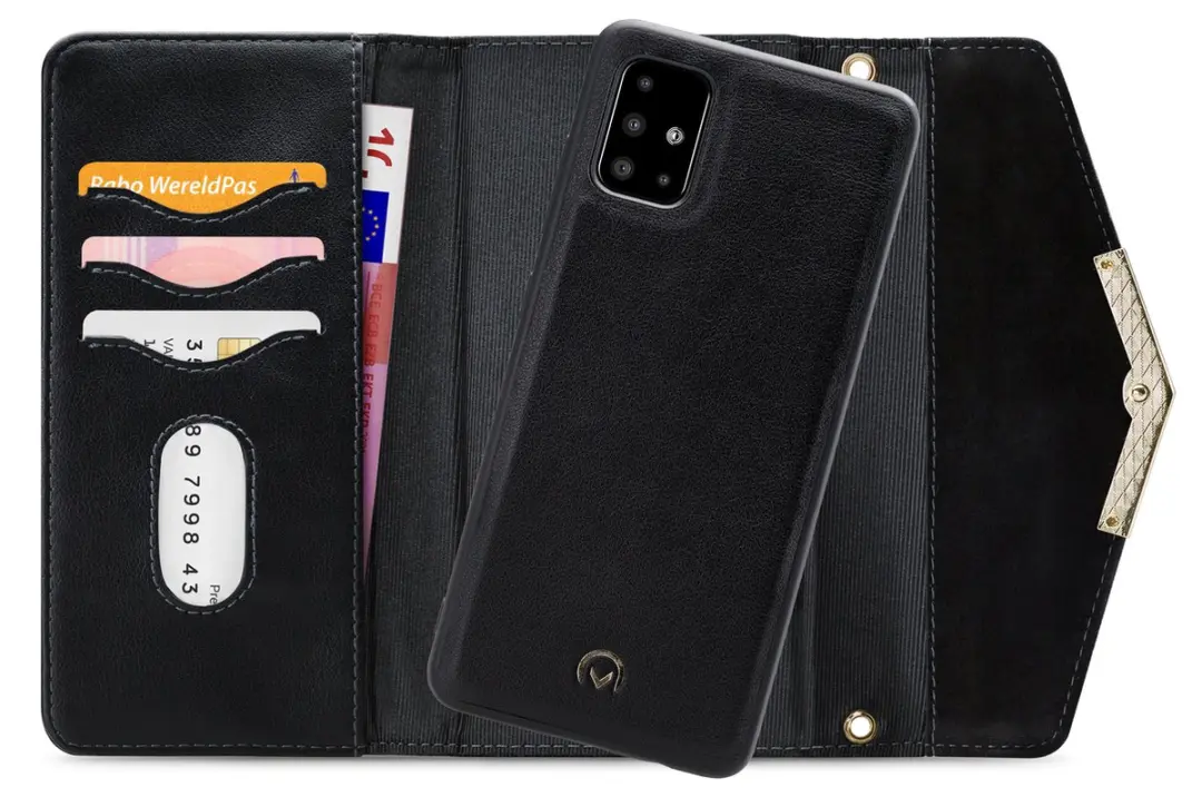 Mobilize Clutch Case Samsung Galaxy A51 - 4 Stuks - Kunstleer Zwart