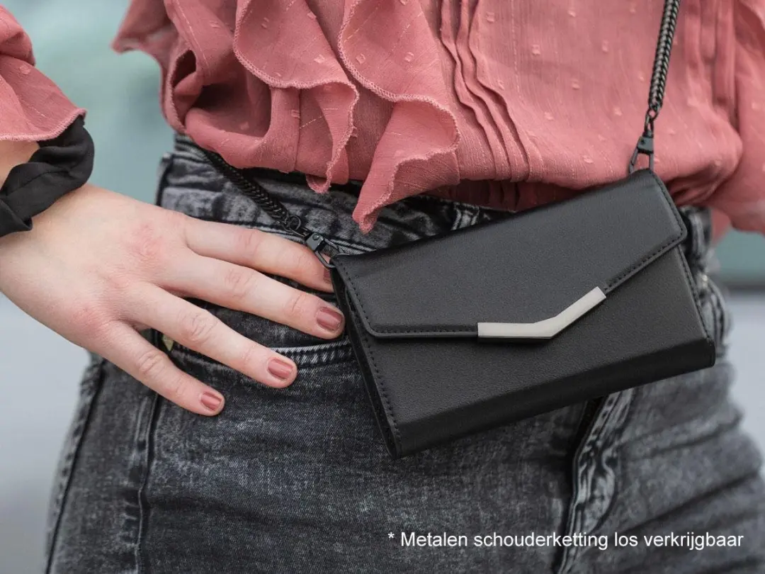Mobilize Clutch Case Samsung Galaxy A51 - 4 Stuks - Kunstleer Zwart
