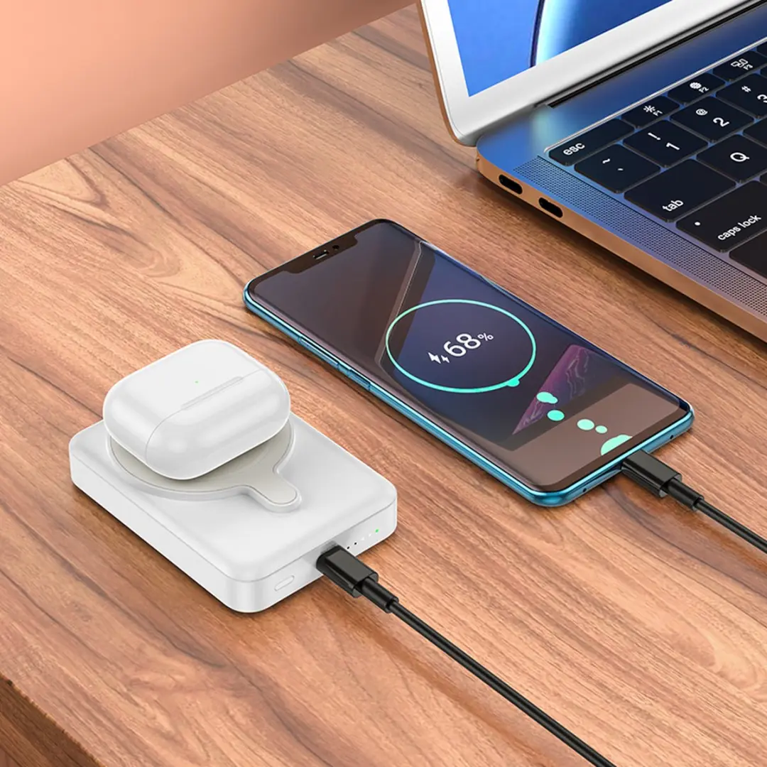 Hoco Q11B Magnetische Powerbank 10000mAh - 2x USB-C - 20W - Zwart