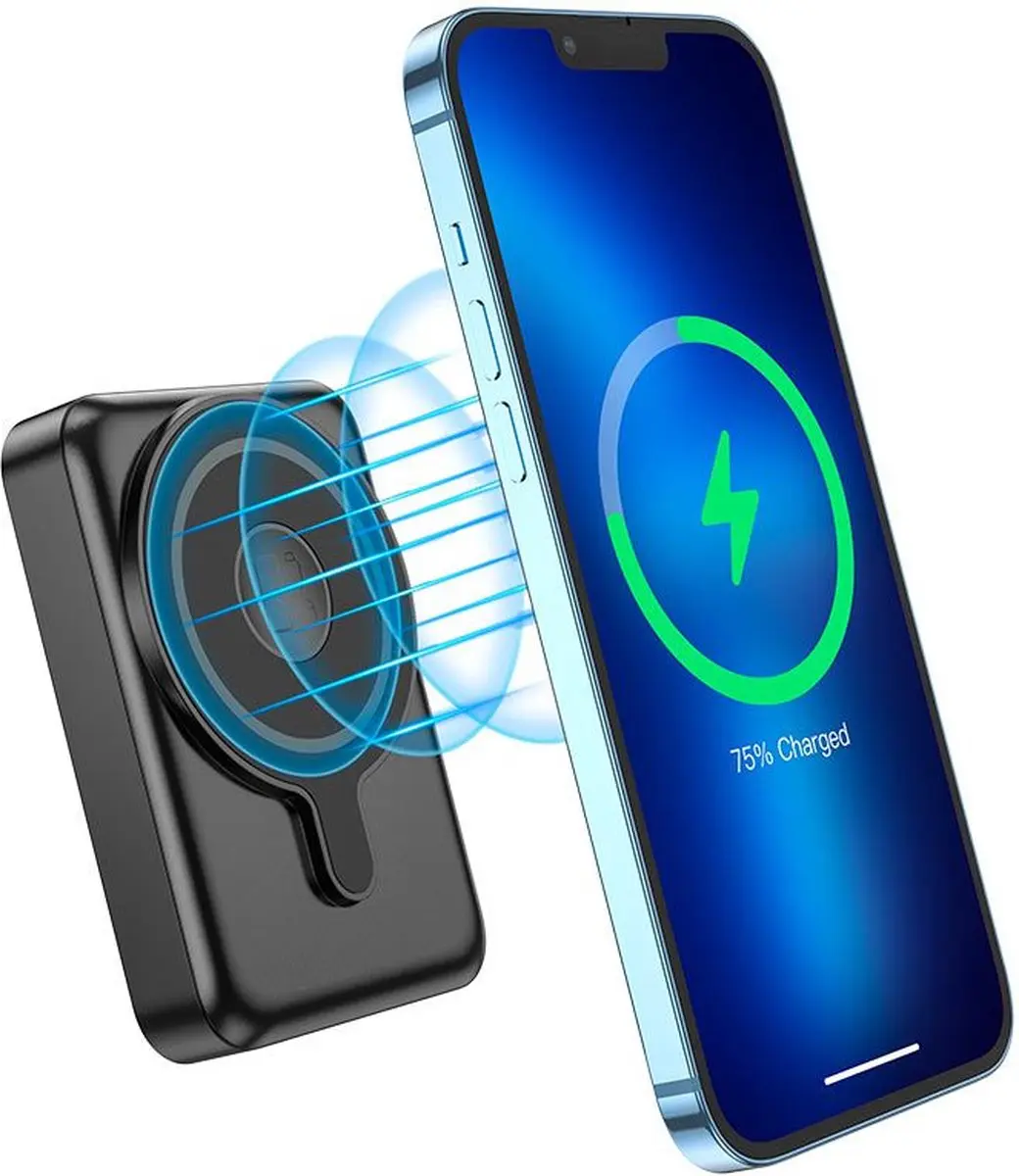 Hoco Q11B Magnetische Powerbank 10000mAh - 2x USB-C - 20W - Zwart