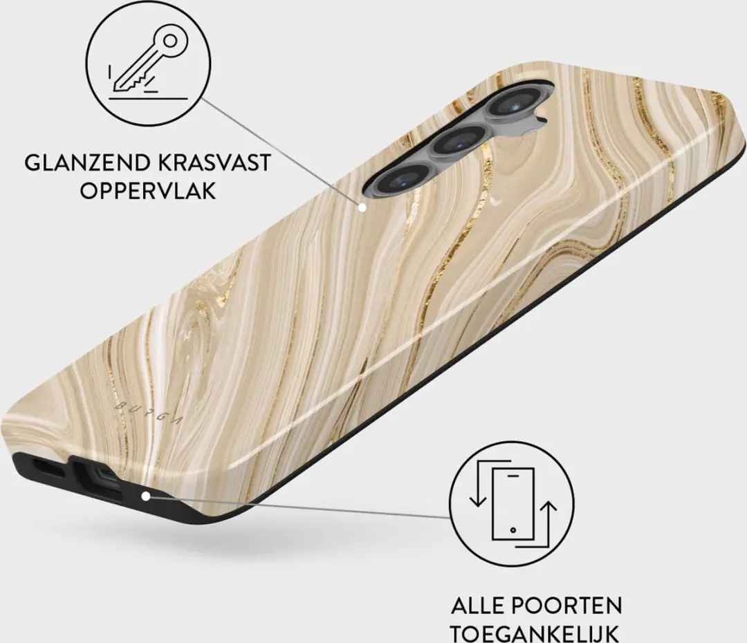 Burga Tough Case Samsung Galaxy S24 Plus - Bruin Print