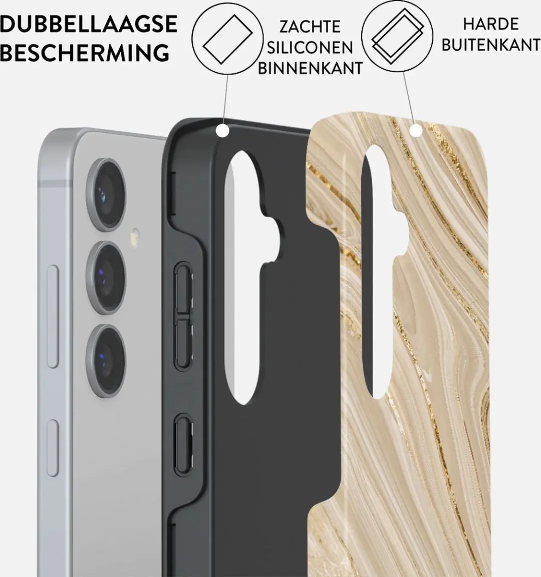 Burga Tough Case Samsung Galaxy S24 Plus - Bruin Print