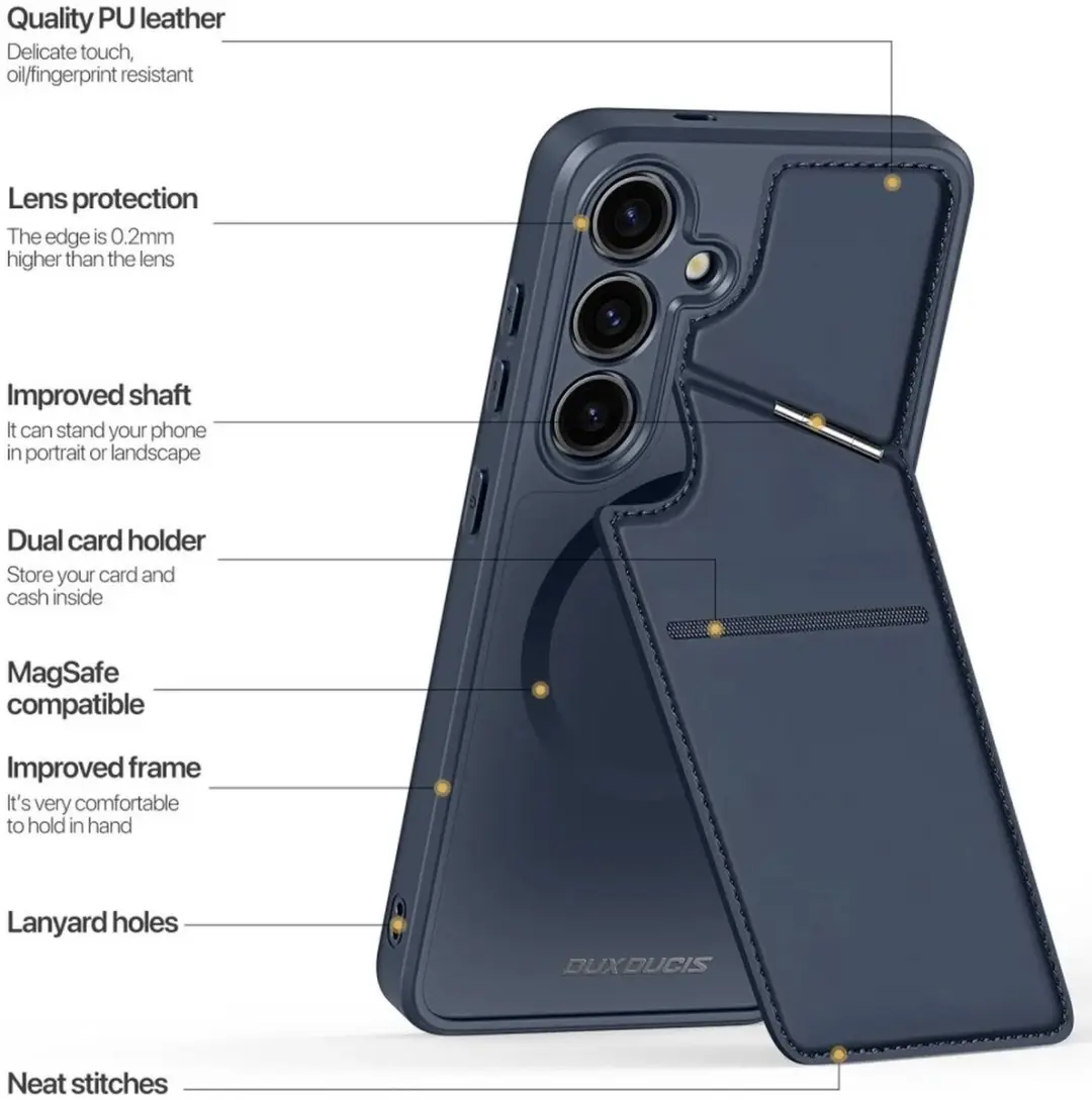 Dux Ducis Rafi Mag Series Hoesje Samsung Galaxy S24 Plus - Donker Blauw