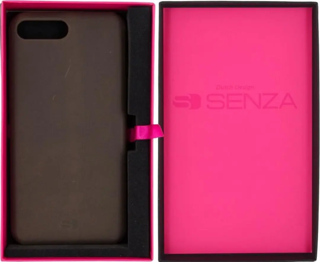 Senza Raw Leather Cover iPhone 8 Plus - Bruin - LEACVR1003