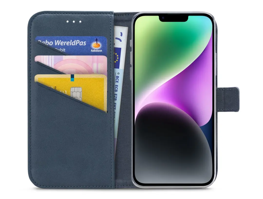 My Style MSFWLT1446 Telefoonhoesje iPhone 14 Plus - 3 Pasjes - Ocean Blue - afbeelding 6 van 6