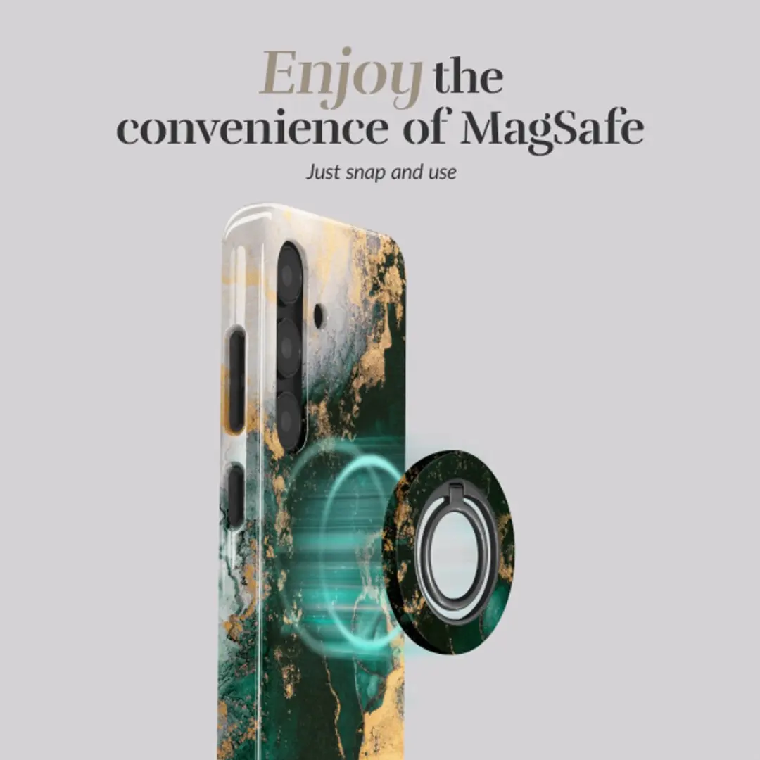 Mobilize MIO Green Marble MagSafe Hoesje - Samsung Galaxy A57