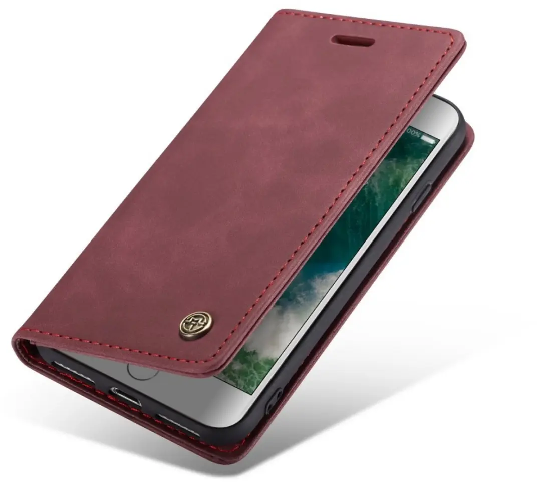 Caseme Book Case iPhone 7/8/SE 2020/2022 - 2 Pasjes - Bordeaux