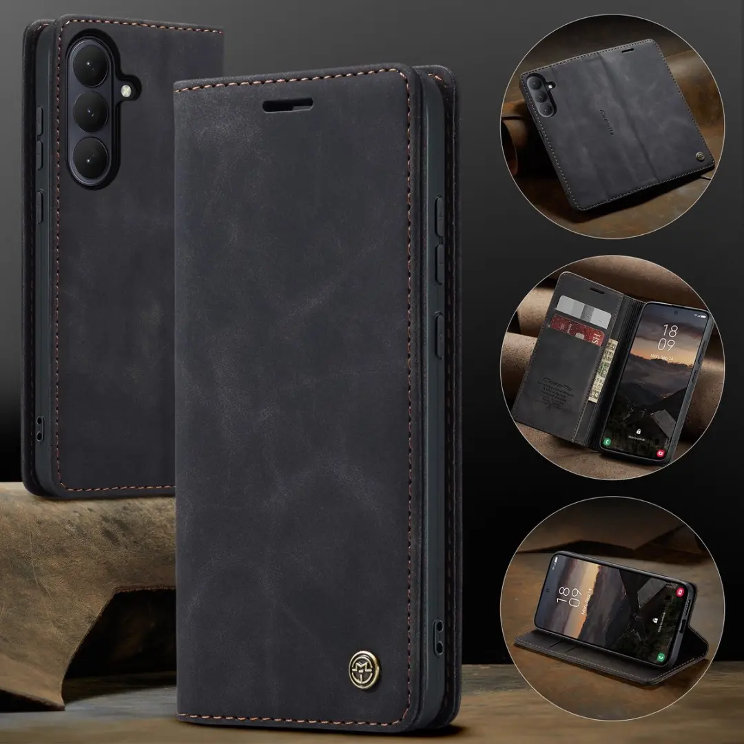 Caseme 013 Book Case Hoesje Samsung Galaxy S26 Plus - Zwart