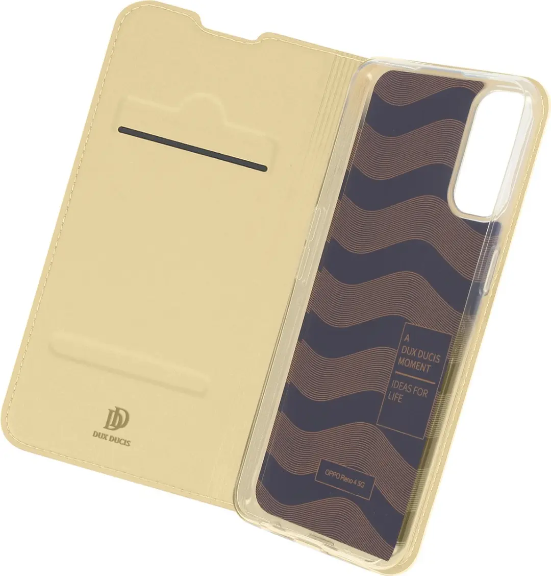 Dux Ducis Folio Hoesje Oppo Reno 4 - Goud