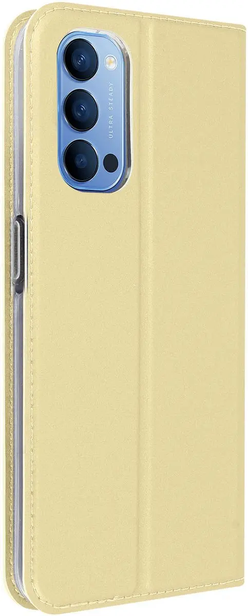 Dux Ducis Folio Hoesje Oppo Reno 4 - Goud