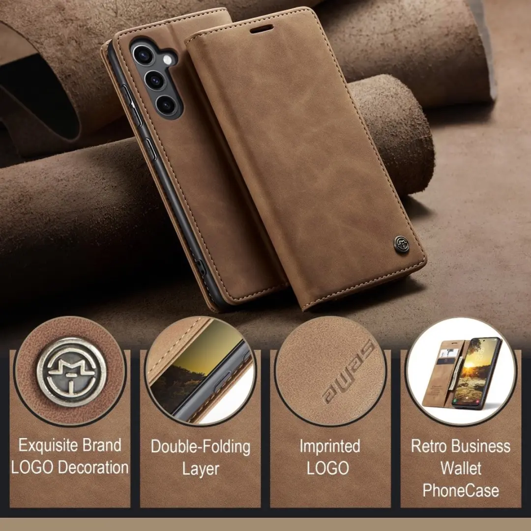 Caseme 013 Book Case Samsung Galaxy S25 - Bruin