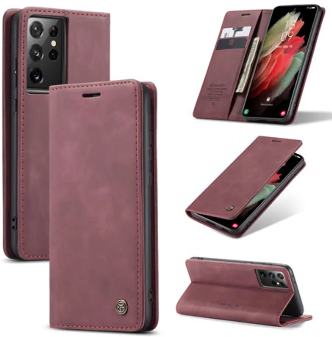 CaseMe Hoesje Samsung Galaxy S21 Ultra Wallet Book