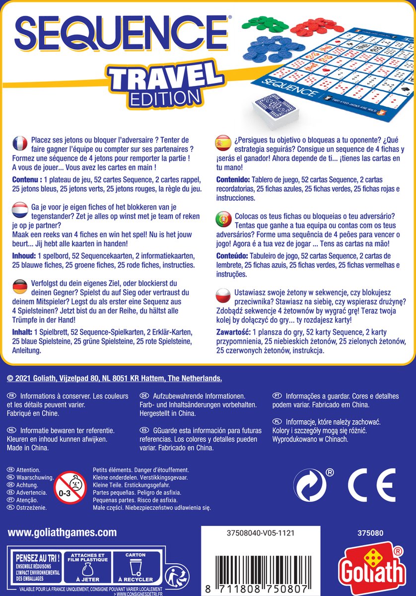 Goliath Sequence Travel - Reisspel - Bordspel
