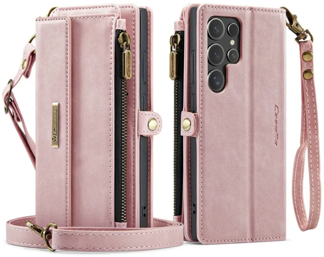 Caseme Hoesje Galaxy S25 Ultra Portemonnee - 9 Pasjes - Lichtroze