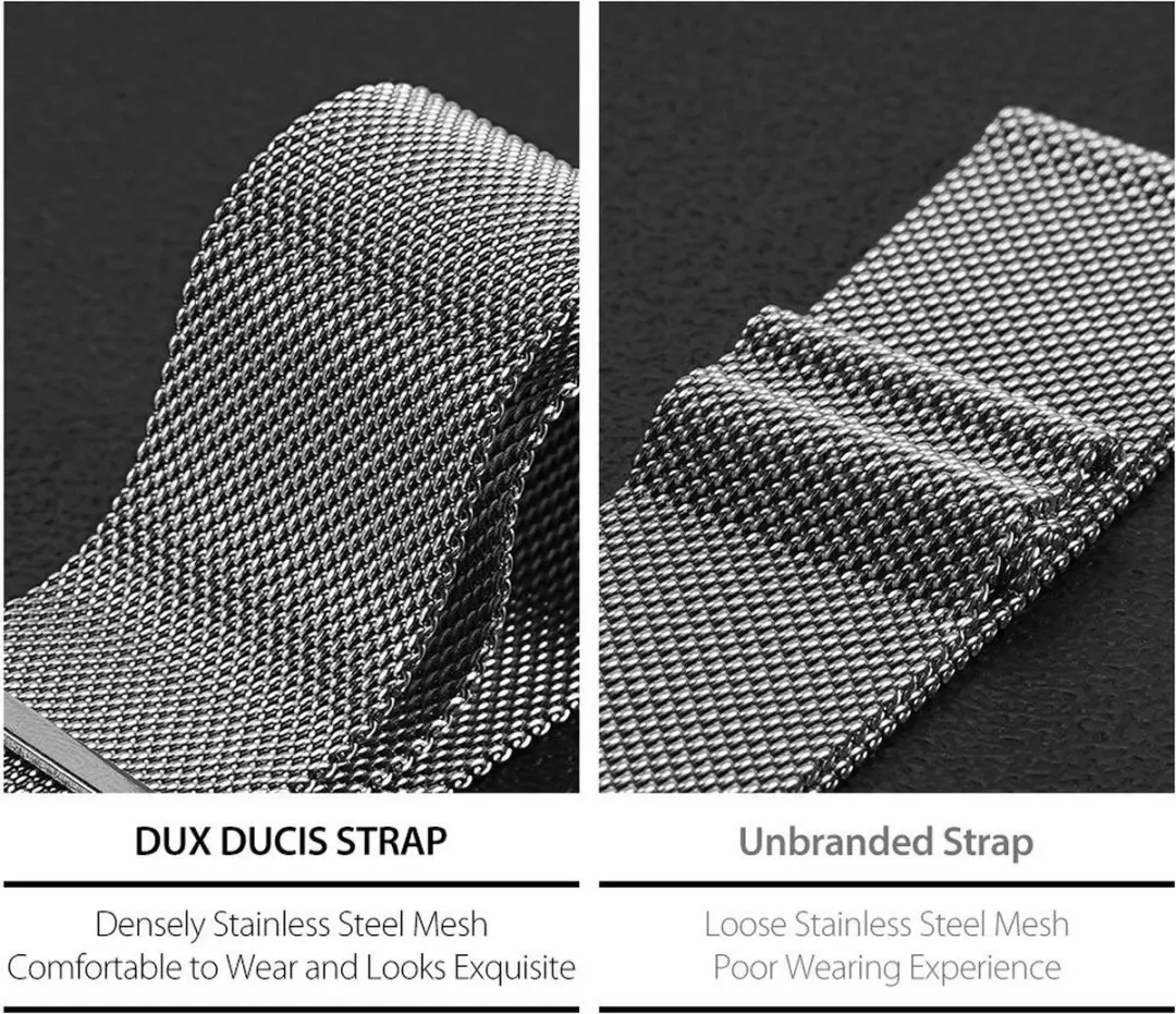 Dux Ducis Milanese Bandje - Apple Watch 42/44/45mm Grijs