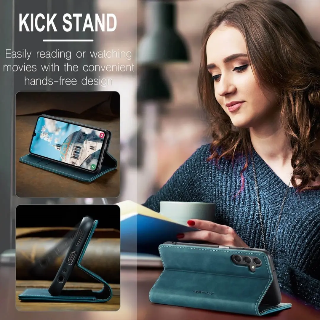 Caseme 013 Book Case Hoesje Samsung Galaxy A16 - Blauw