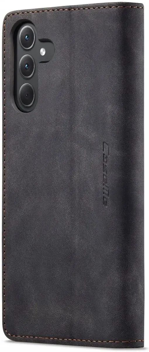 Caseme 013 Hoesje Samsung Galaxy A35 - Book Case - 2 Pasjes - Zwart