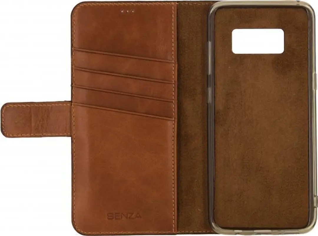 Senza Desire Leather Wallet WALCS1059 - Samsung Galaxy S8+ - 4 Pasjes - Bruin