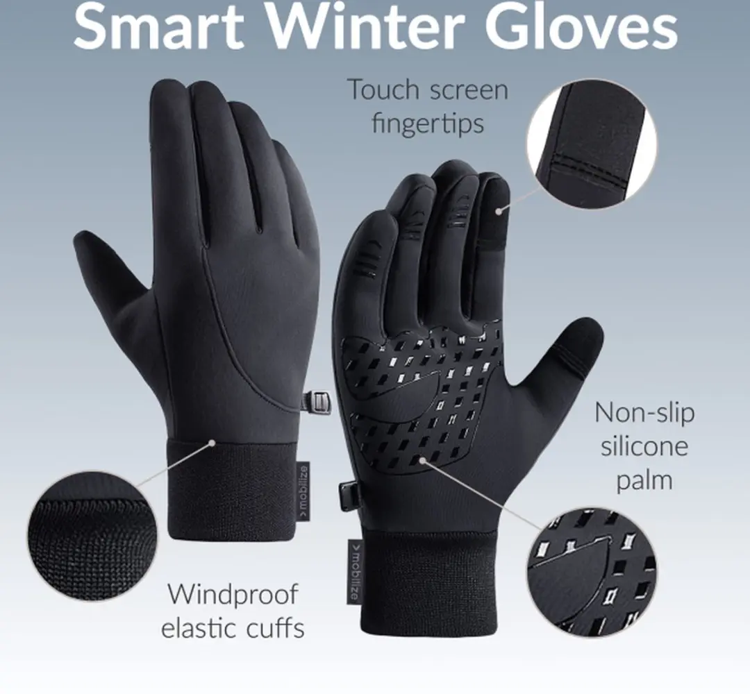 Mobilize Winter Handschoenen Touchscreen M - Zwart