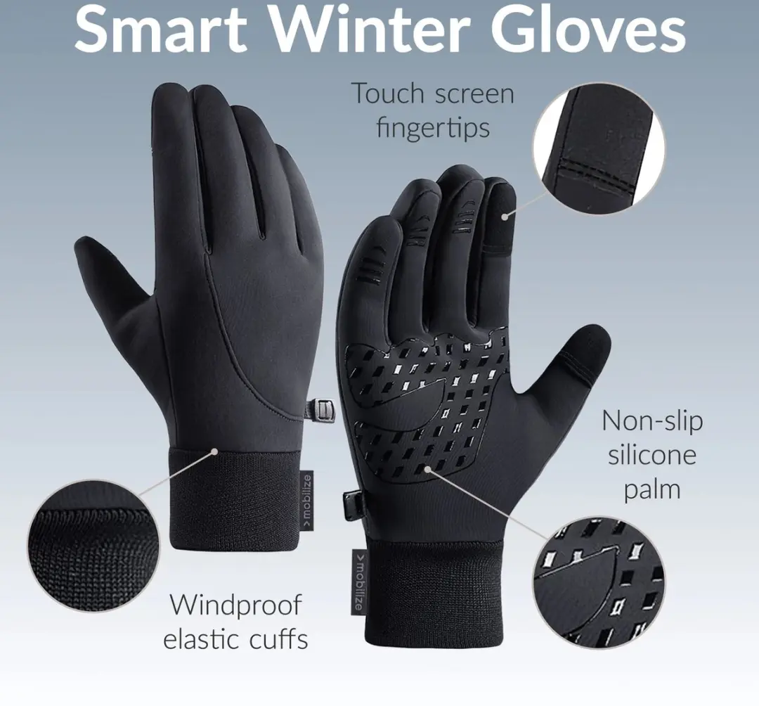 Mobilize Winter Handschoenen Touchscreen M - Zwart