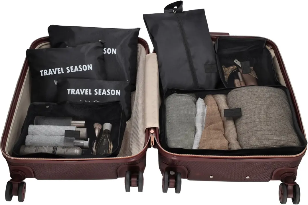 Charm London Travel Accessoires Packing Cubes - 6-delig Zwart
