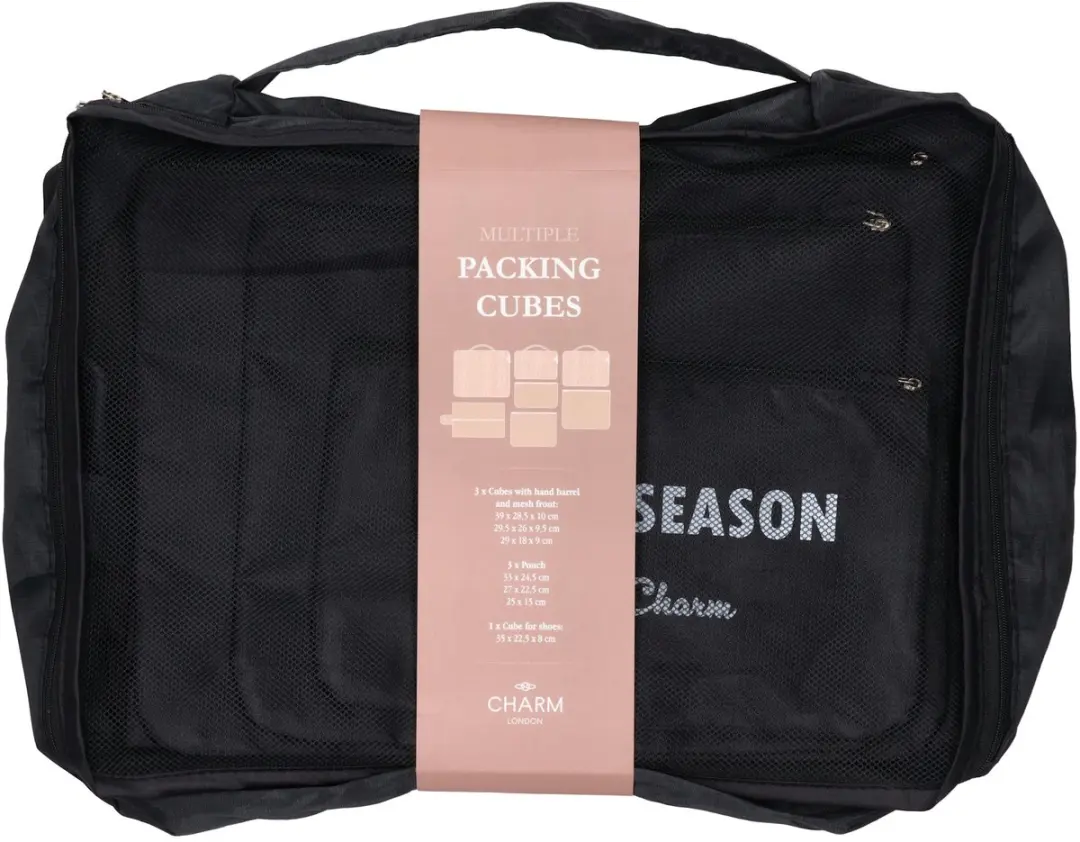 Charm London Travel Accessoires Packing Cubes - 6-delig Zwart