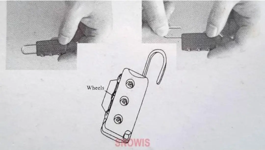 Handy Combinatieslot & Kofferlabel - Zwart