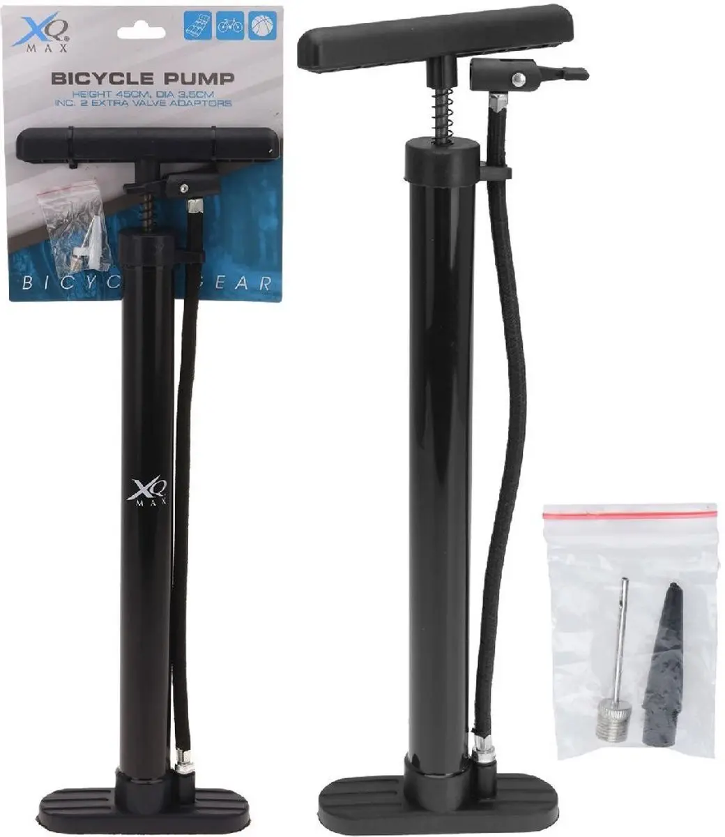 XQMax Fietspomp Staand - 45cm - Zwart