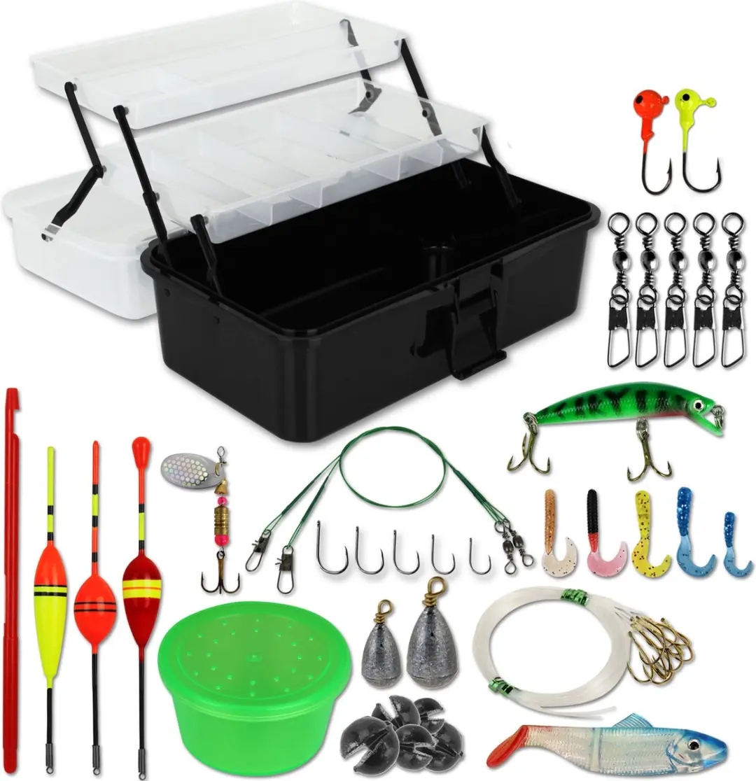 XQMax Vishengel Set FI1000010 - 117-delig - Zwart