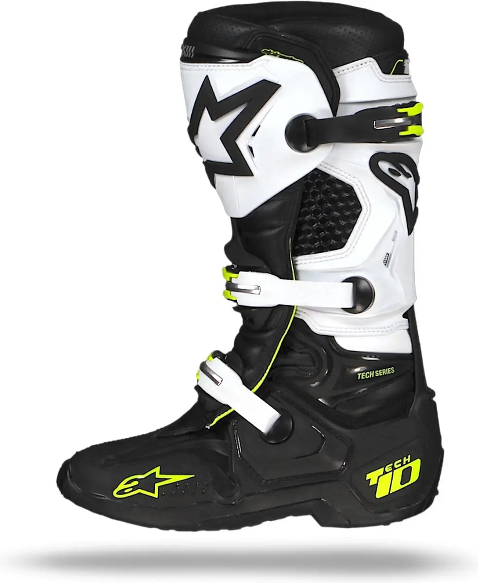 Alpinestars Tech 10 Crosslaarzen 43 - Zwart/Wit